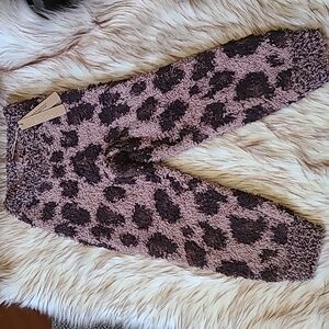 NWT SKIMS Cozy Leopard Print Jogger Size 2T/3T Sienna
